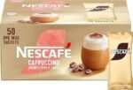 Cappuccino Unsweetened Taste Instant Coffee Sachets - 50 x 14.2g