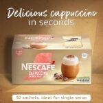 Cappuccino Unsweetened Taste Instant Coffee Sachets - 50 x 14.2g - Image 4