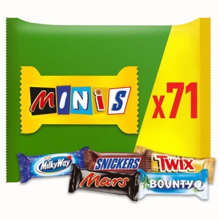 Mixed Minis Chocolate Bulk Pack, with 71 Mini Chocolate Bars Snacks (Mars, Snickers, Bounty, Twix, Milky Way), Chocolate Gift, Candy Box (1400 g)