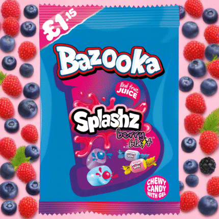 Bazooka Splashz Berry Blast Bag 120g £1.15 PMP