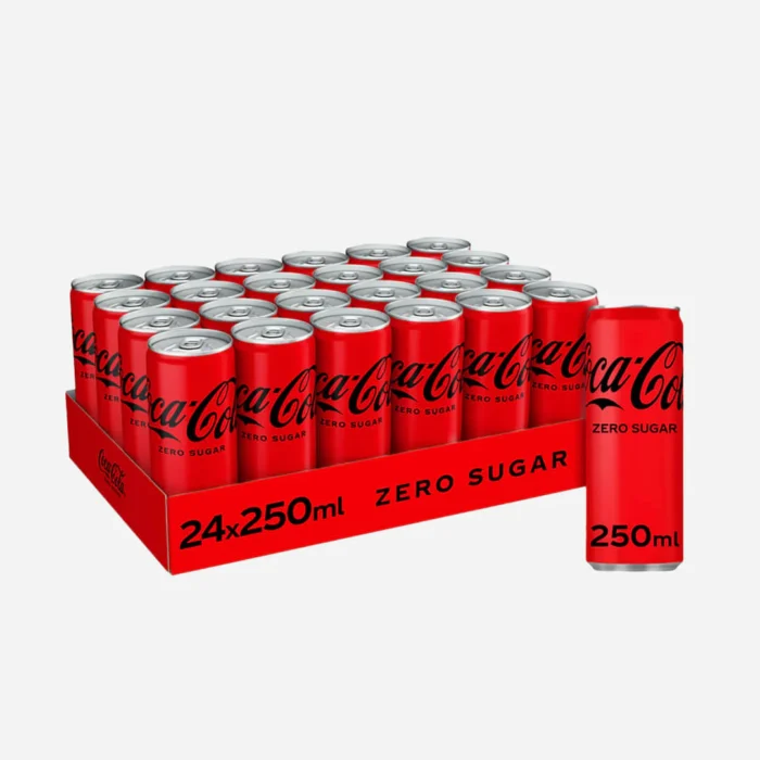 Coca Cola Zero Sugar 24 x 250ml Cans - Image 2